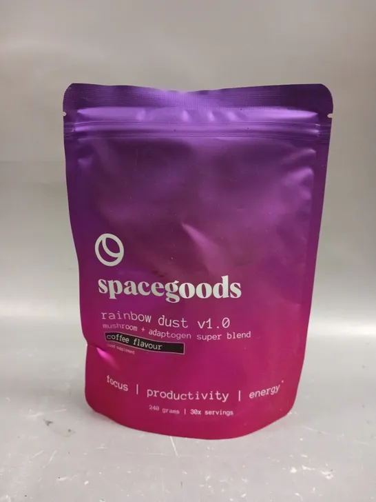 SEALED SPACEGOODS RAINBOW DUST V1.0 SUPERFOOD BLEND - COFFEE - 240G