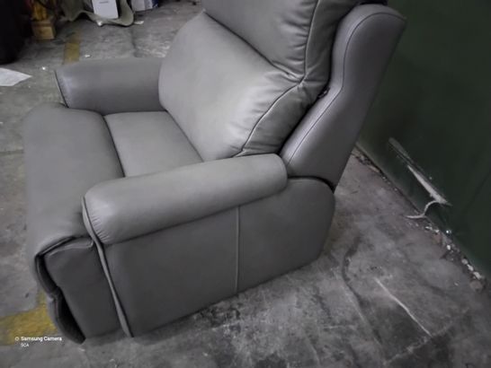 QUALITY DESIGNER G-PLAN NEWBURY DALLAS CHARCOAL LEATHER FIXED EASY CHAIR