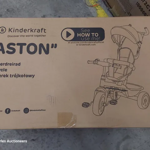 BOXED KINDERKRAFT ASTON TRICYCLE - GREY