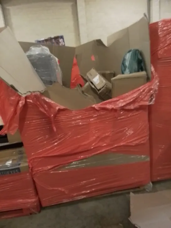 PALLET OF APPROXIMATELY ASSORTED HOUSEHOLD ITEMS TO INCLUDE DEHUMIDIFIER,  TOILET SEATS AND SCOOTERS 