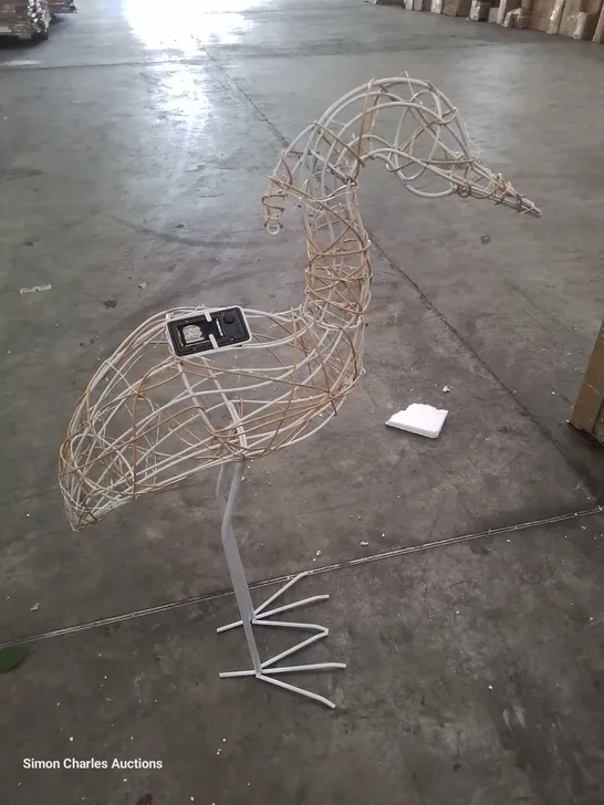 BOXED WIRE LED HERON FIGURE