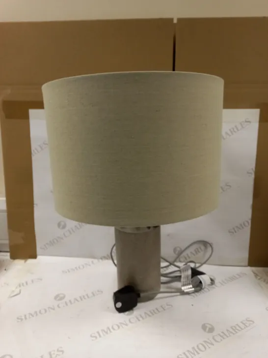 JOHN LEWIS AKANI TABLE LAMP WITH LINEN SHADE - NICKEL