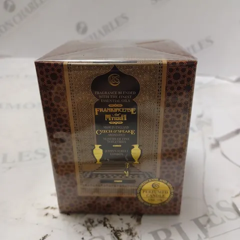BOXED AND SEALED FRANKINCENSE AND MYRRH PERFUMED CANDLE 150G