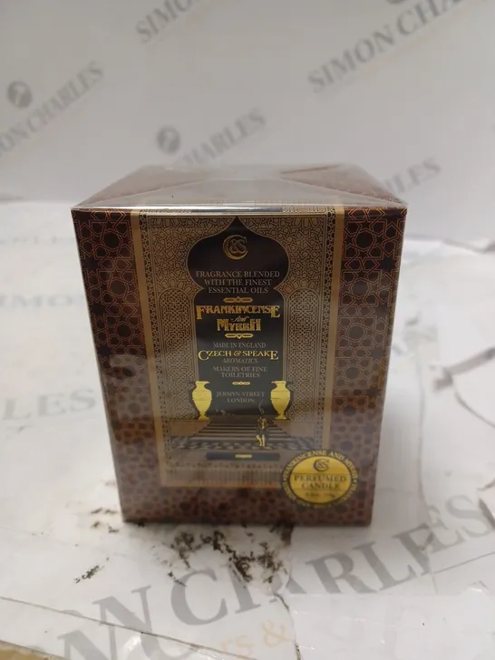 BOXED AND SEALED FRANKINCENSE AND MYRRH PERFUMED CANDLE 150G