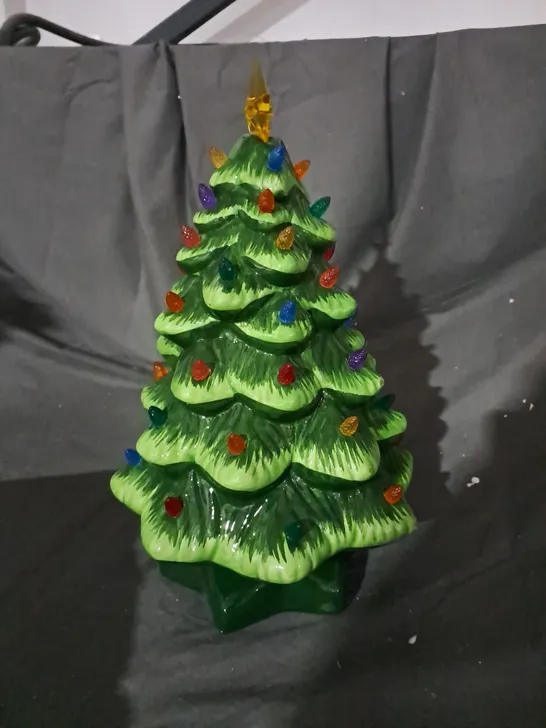 DECORATIVE FESTIVE LIGHT-UP TREE ORNAMENT