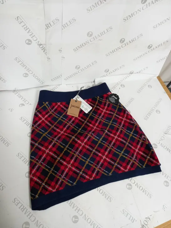 JOANIE KNITTED CHEQUERED SKIRT SIZE M