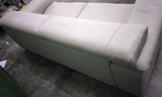 QUALITY ITALIAN DESIGNER MELO LARGE SOFA WHITE GREY LEATHER