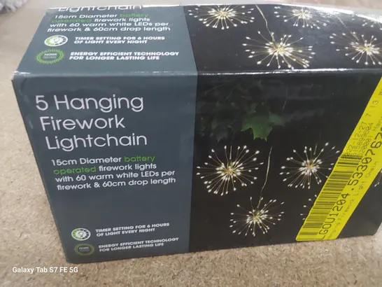 BOXED 5 HANGING FIREWORKS LIGHT CHAIN