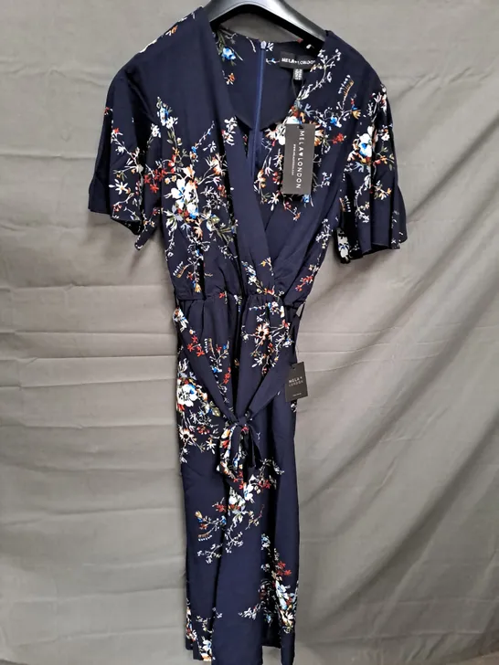 MELA LONDON NAVY FLORAL PLAYSUIT - 12