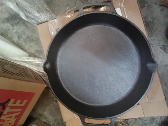 CAST IRON GRILL PAN 35CM 