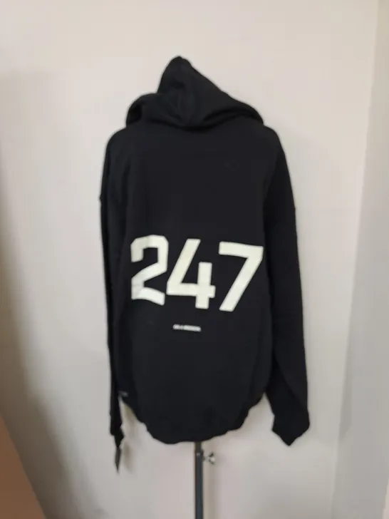 REPRESENT 247 OVERSIZED HOODIE BLACK - LARGE