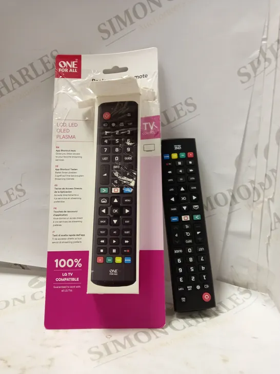 ONE FOR ALL REPLACEMENT REMOTE FOR LG TVS