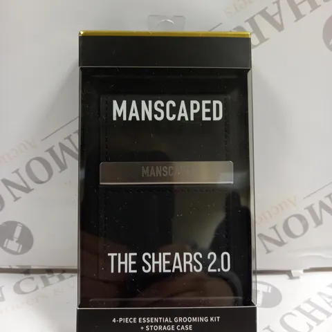 BOXED MANSCAPED 4 PIECE ESSENTIAL GROOMING KIT + STORAGE CASE - "THE SHEARS 2.0"