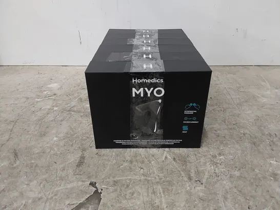 6 BOXED HOMEDICS MYO HANDHELD PHYSIO MASSAGER (6 BOXES TAPPED TOGETHER)