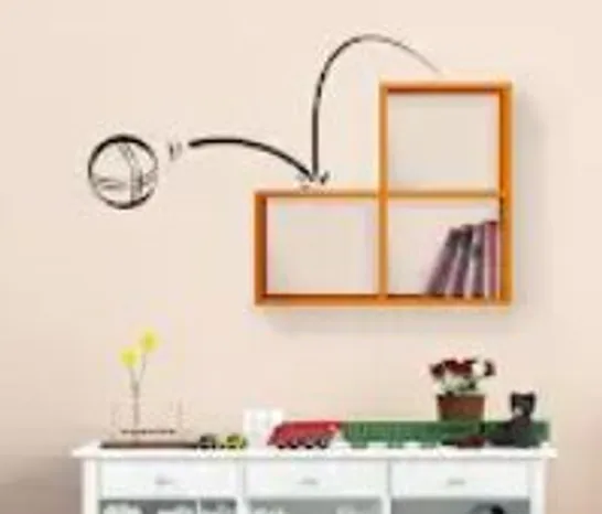 BRAND NEW BOXED ORANGE THREE COMPARTMENT SHELVING UNIT