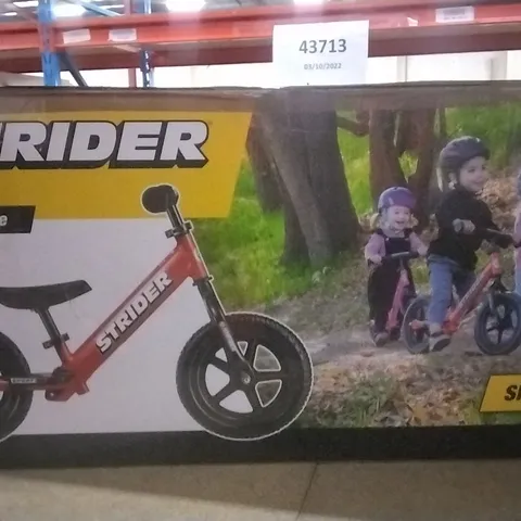 BOXED STRIDER 12 INCH BALANCE BIKE - SPORT MODEL FOR AGES FROM  18 MONTHS TO 5 YEARS 