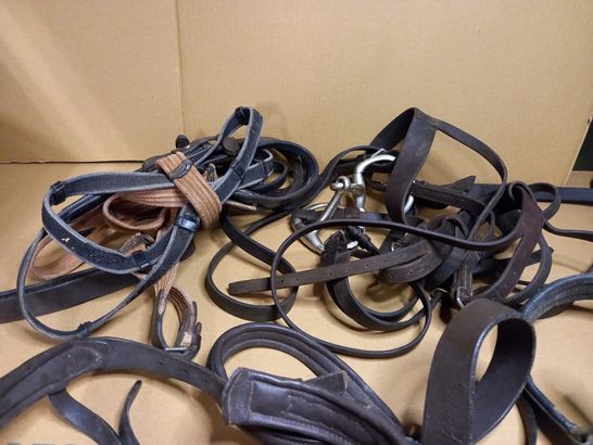 LOT OF APPROX 5 ASSORTED HORSE TACK RELATED ITEMS VARYING IN SIZE/CONDITION/STYLE