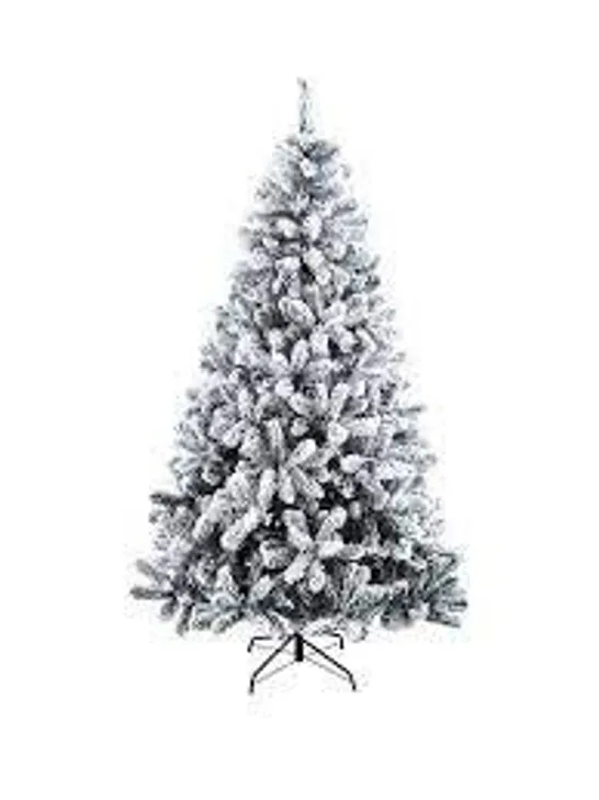 BOXED 8FT FLOCKED EMPEROR CHRISTMAS TREE  RRP £189.99