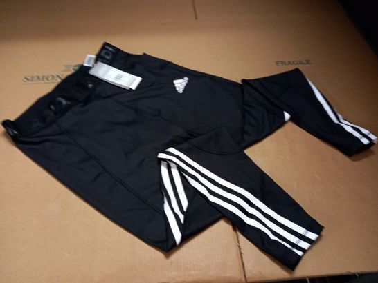 ADIDAS TIGHT FIT LEGGINGS IN BLACK - UK M