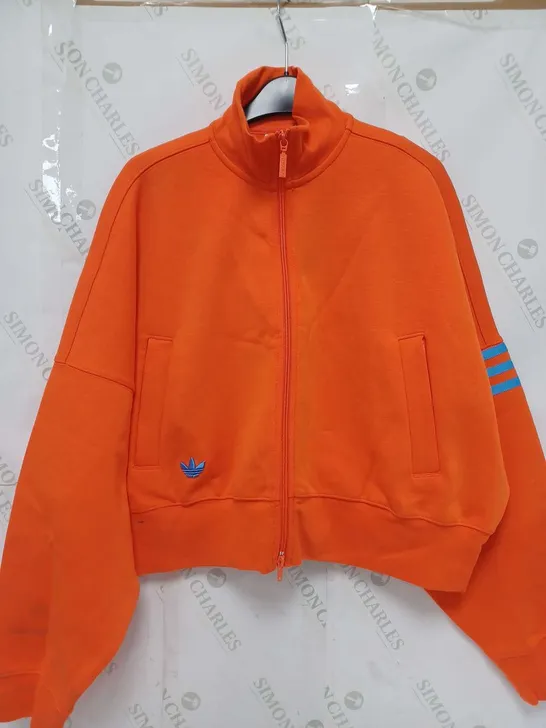 ADIDAS ZIP TRACKTOP IN ORANGE - 14 (L)