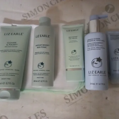 LIZ EARLE SET OF 6 ITEMS TO INCLUDE CLEANSER, TONIC, HAND WASH ETC