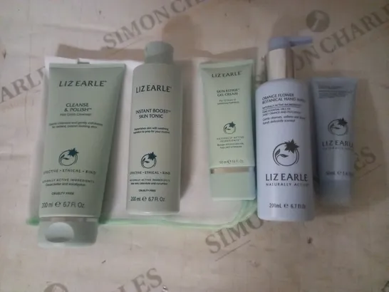 LIZ EARLE SET OF 6 ITEMS TO INCLUDE CLEANSER, TONIC, HAND WASH ETC