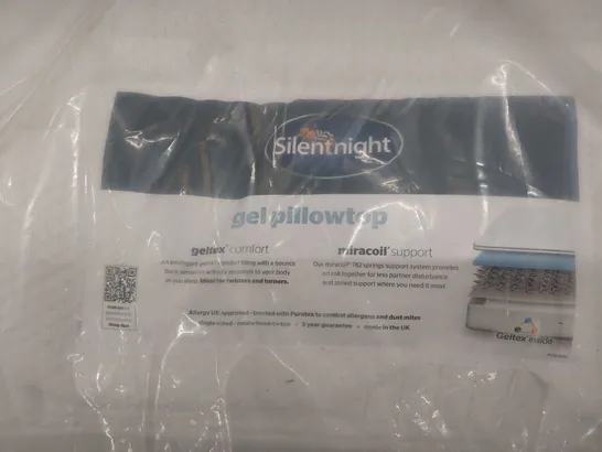 QUALITY BAGGED 6' SUPER KINGSIZE SILENTNIGHT GEL PILLOWTOP MATTRESS 