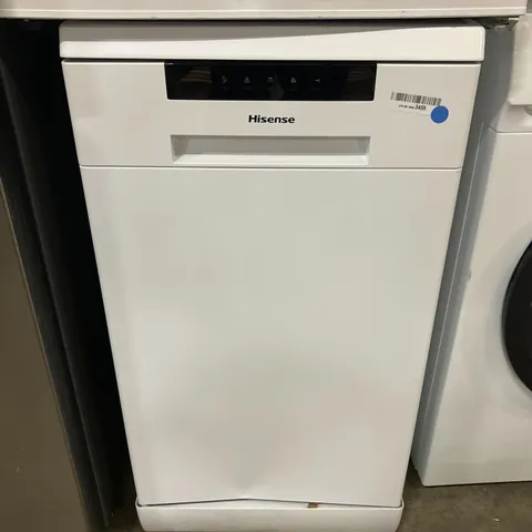 HISENSE SLIMLINE FREESTANDING 10 PLACES DISHWASHER IN WHITE - UNPROCESSED RAW RETURN