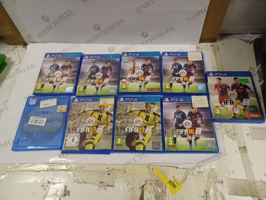 PS4 LOT OF 8 FIFA GAMES - 17,16.15