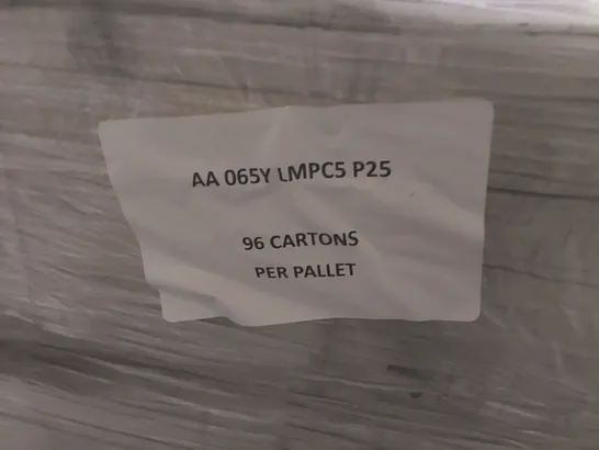 PALLET TO CONTAIN APPROX 96 X CARTONS OF JOHNSON COLLECTION MAISON ASTUCE BRILLIANT GREEN WALL TILES - 25 TILES PER CARTON // SIZE: 197 X 197 X 6.5mm