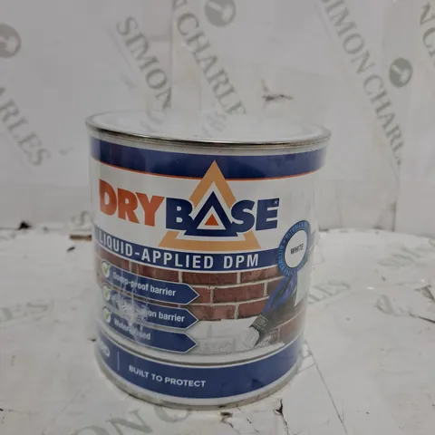 DRYBASE DAMP PROOF PAINT (1 L, WHITE) - DAMP PROOFING MEMBRANE FOR INTERIOR & EXTERIOR WALLS AND FLOORS. WATERPROOF PAINT. - COLLECTION ONLY 
