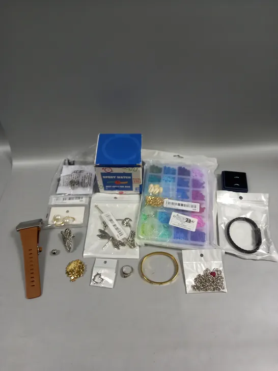 APPROXIMATELY 30 ASSORTED JEWELLERY PRODUCTS TO INCLUDE WATCHES, EARRINGS, BRACELETS ETC 