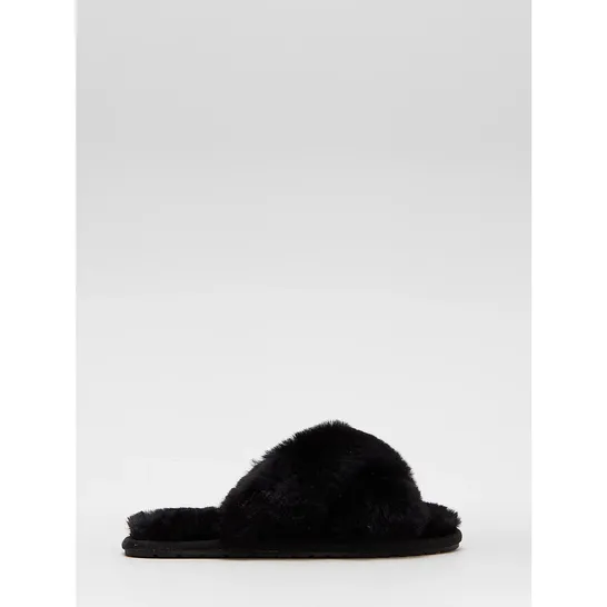 EMU MAYBERRY SLIPPER- BLACK SIZE 7