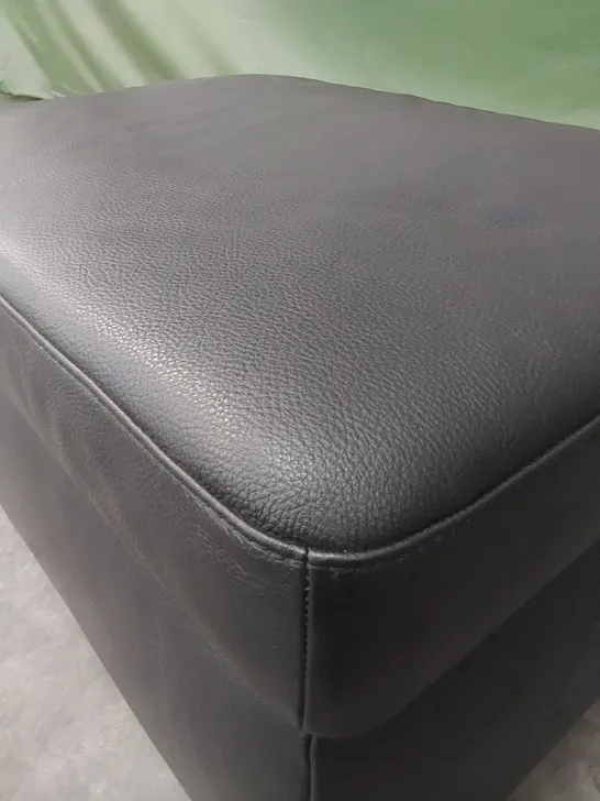 QUALITY DESIGNER ITALIAN MADE PANDORA LEATHER UPHOLSTERED OTTOMAN FOOTSTOOL