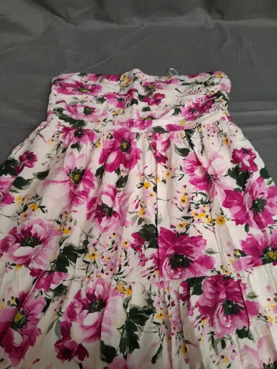 ABERCROMBIE & FITCH LADIES SLEEVELESS PINK FLORAL DRESS SIZE MEDIUM