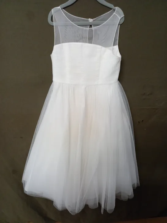 INFINITE WHITE NET OVERLAY DRESS - 6