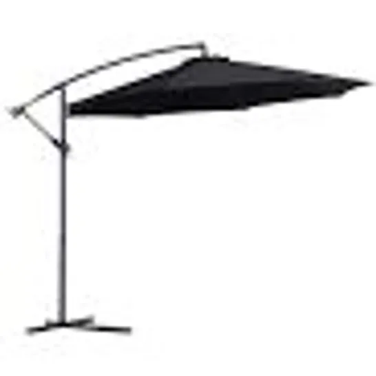 BOXED OUTSUNNY 3 M BANANA PARASOL-BLACK