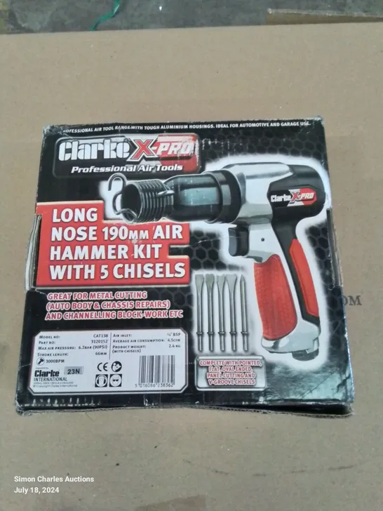 CLARKE X-PRO LONG NOSE 190MM AIR HAMMER KIT