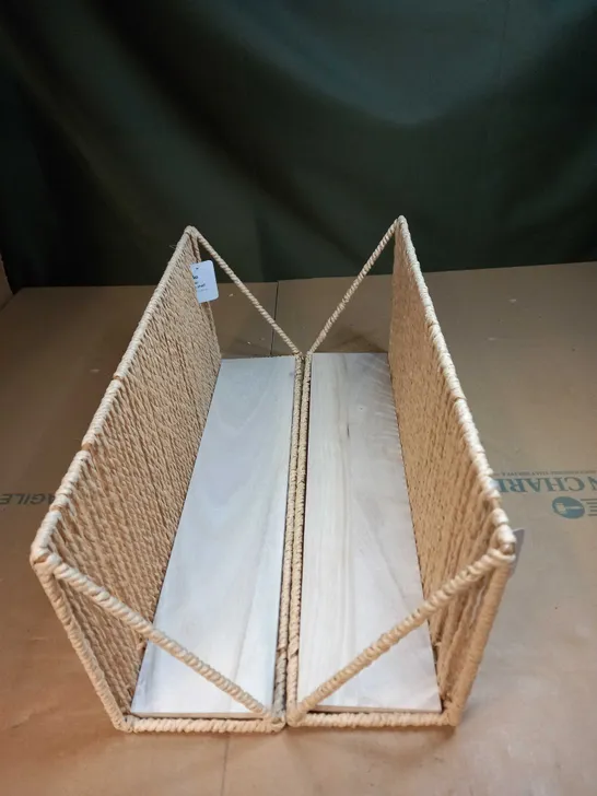 SET OF 2 PAPER ROPE SHELFS