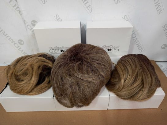EASILOCKS HAIR BUNDLE OF 5 BOXES: VANILLA BALAYAGE - 1 X SCRUNCHIE, 2 X EXTRA VOLUME, 1 X FRINGE &  1 X SHORT KATIE WIG