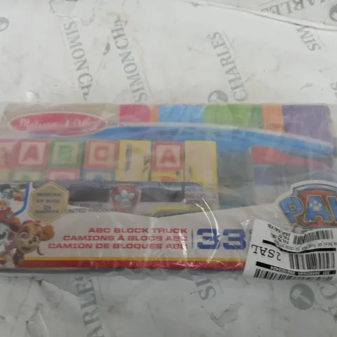 PAW PATROL ABC BLOCK TRUCK