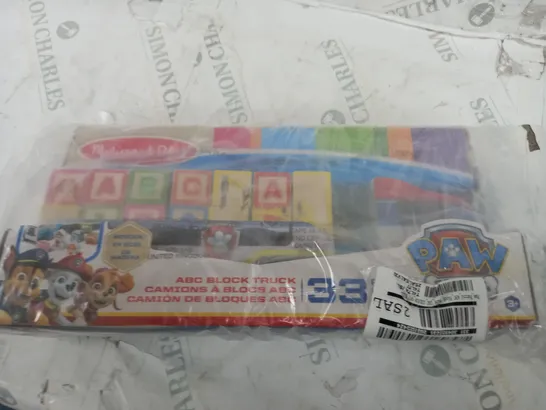 PAW PATROL ABC BLOCK TRUCK