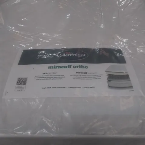 QUALITY BAGGED SILENTNIGHT MIRACOIL ORTHO SMALL DOUBLE SIDED 4FT MATTRESS 