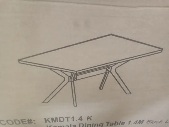 BOXED KAMALA 1.4M DINING TABLE (2 BOXES)