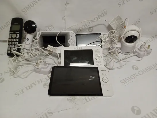 LOT TO CONTAIN AN ASSORTMENT OF TECH PRODUCTS, INCLUDES PHONE, BABY MONITORING CAMERAS & MONITORS 