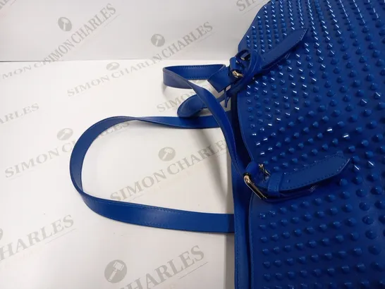 CHRISTIAN LOUBOUTIN SYD SHOPPING SPIKES TOTE BAG COBALT BLUE