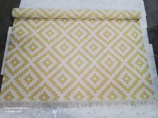 BRAND NEW PACO HOME 500 KENITRA YELLOW-WHITE 160X230CM RUG