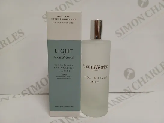 AROMAWORKS SPEARMINT AND LIME ROOM AND LINEN MIST - 100ML