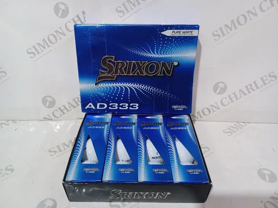 BOXED SRIXON AD333 PURE WHITE GOLF BALL SET