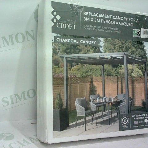 REPLACEMENT CANOPY FOR A 3M * 3M PERGOLA GAZEBO